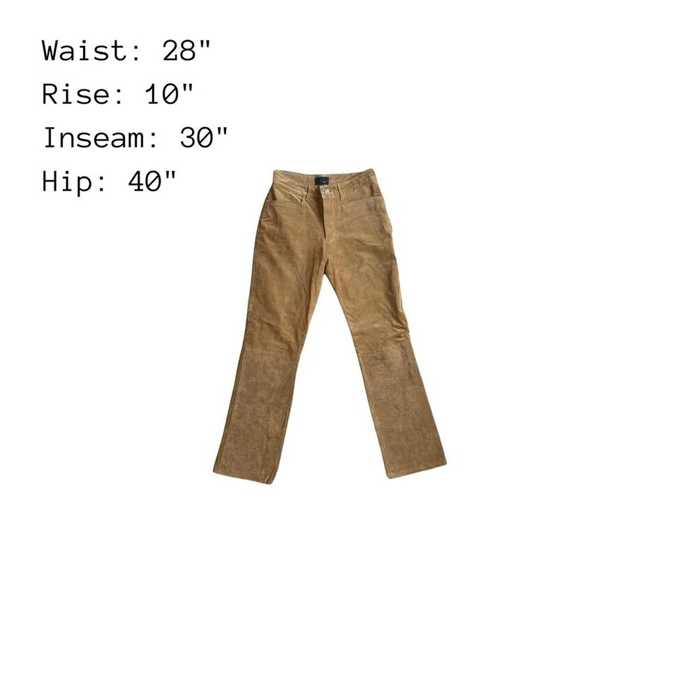 Vintage Women’s Jou Jou Skins Light Brown 100% Suede Leather Pants Size 5/6 - Picture 10 of 13